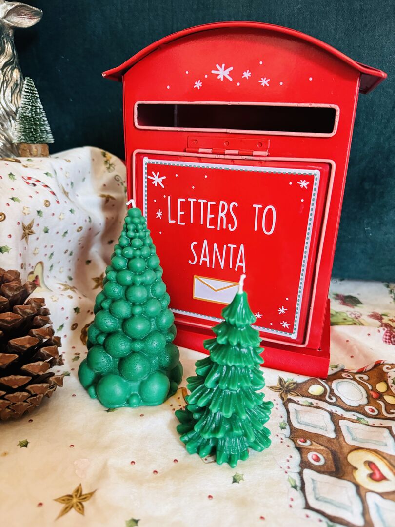 Christmas Tree Candles - 1 Large & 1 Medium